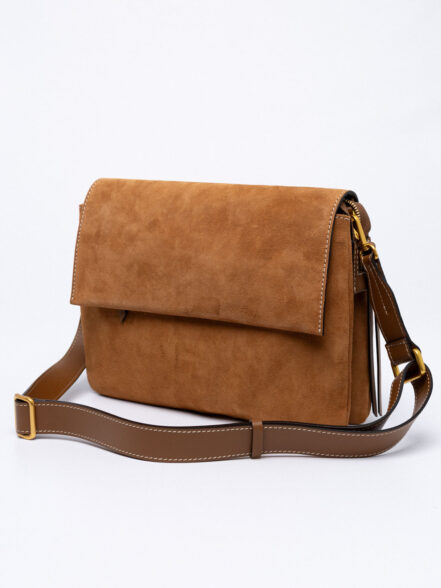 THREE Καστόρινη Crossbody Τσάντα