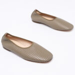 LUCY Leather Perforated Ballerinas