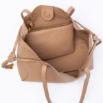 VIOLETTE Leather Shopper Bag