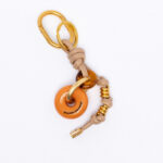 Resin Donut Leather Keyring