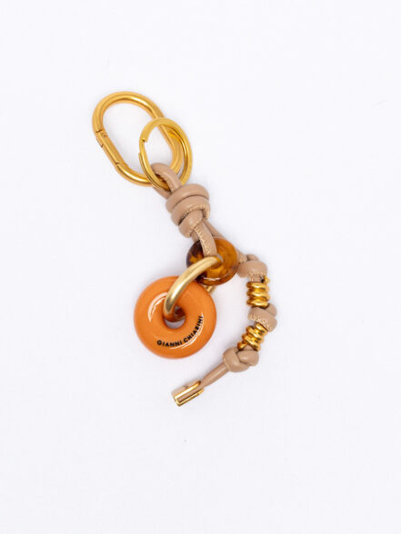 Resin Donut Leather Keyring