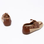 PLIARIA Raffia & Leather Boat Loafers