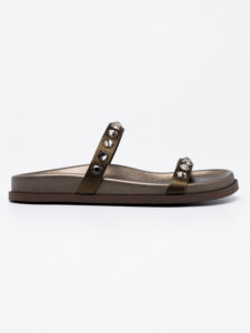 DOYEL satin Swarovski slides