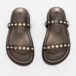 DOYEL satin Swarovski slides