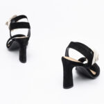 Suede-Leather High Heeled Sandals