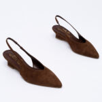 Wedge Suede Slingbacks