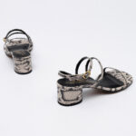 Snake-effect Leather Sandals