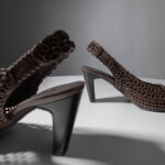 Woven-leather Slingback Pumps