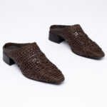 Woven-leather Mules
