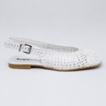 Woven leather Singback Flats