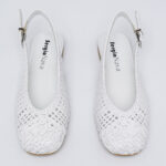 Woven leather Singback Flats
