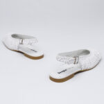 Woven leather Singback Flats