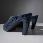 Snake-print Leather Mules