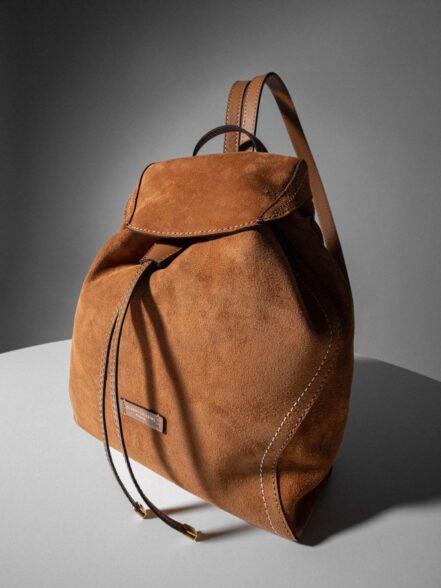 VIOLETTE Suede-Leather backpack
