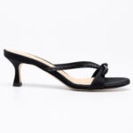 Satin kitten-heel mules
