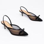 Mesh Slingback Pumps