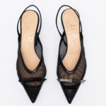 Mesh Slingback Pumps