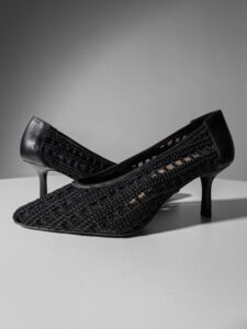 Mesh macrame γόβες