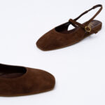 Suede-leather Slingbacks