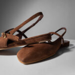 Suede-leather Slingbacks