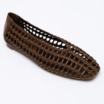 Woven-effect Ballerinas