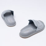 Suede leather slides