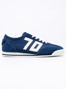 Fabric & leather sneakers