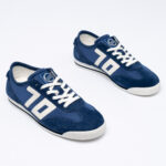 Fabric & leather sneakers