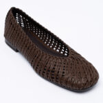 Woven leather Ballet Flat