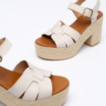 Leather Platform Espadrilles