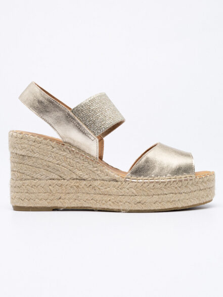 Leather wedge espadrilles
