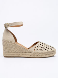 Leather Wedge Espadrilles