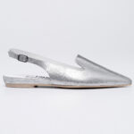 Metallic δερμάτινα slingbacks