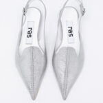 Metallic δερμάτινα slingbacks