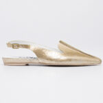 Metallic δερμάτινα slingbacks
