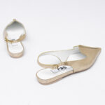 Metallic-leather slingbacks