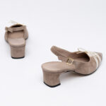 Suede leather slingbacks