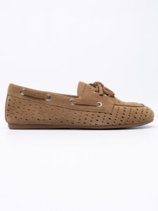 Suede boat loafers
