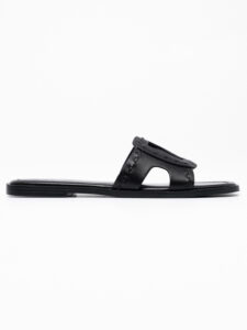 Leather slides