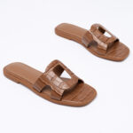Croco Δερμάτινα slides