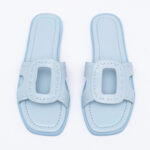 Leather slides